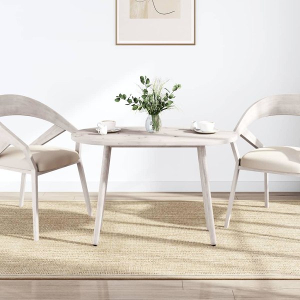 vidaXL Bordsskiva vit 100x50x2,5 cm oval massiv furu Vit