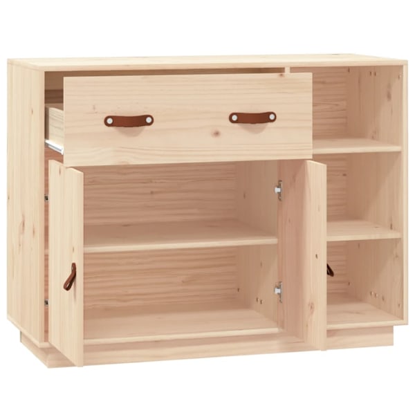 vidaXL Skänk 98,5x40x75 cm massiv furu Brun