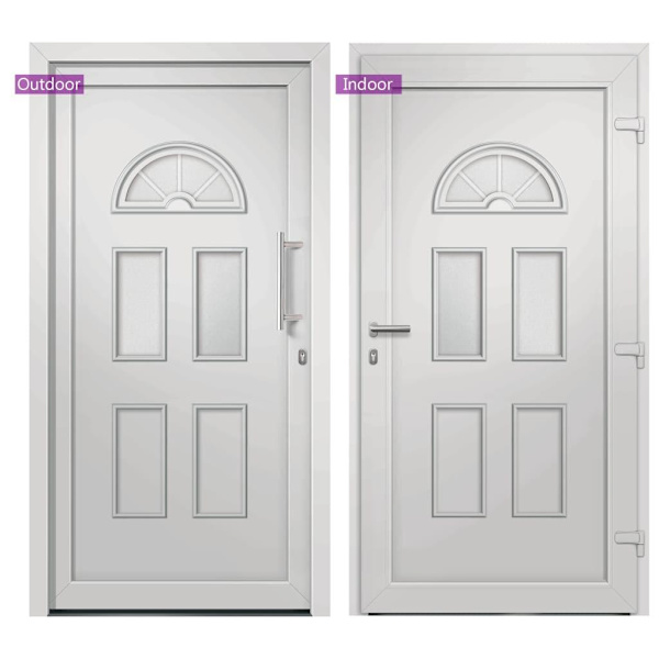 vidaXL Ytterdörr vit 88x208 cm Vit