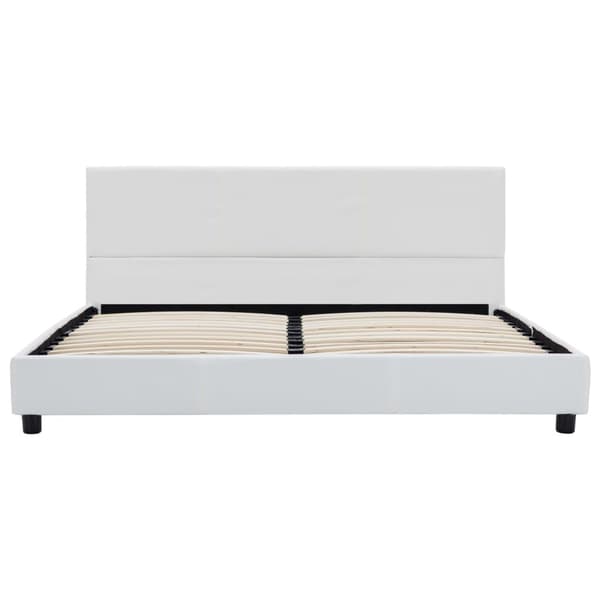 vidaXL Sängram vit konstläder 120x200 cm Vit