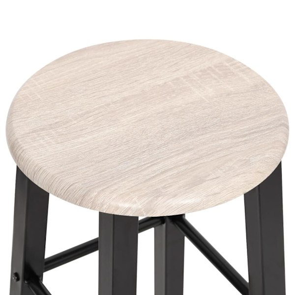 vidaXL Barstolar 2 st svart MDF Svart