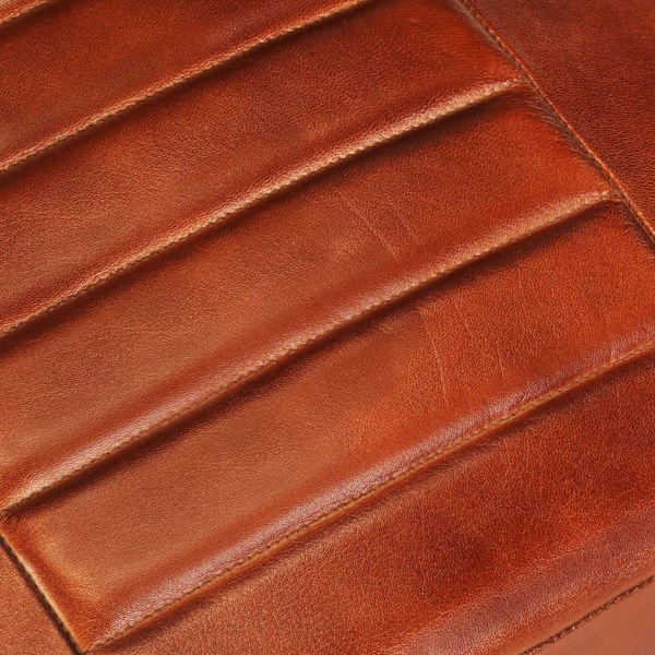 vidaXL Loungefåtölj brun 58,5x64x76 cm äkta läder Brun