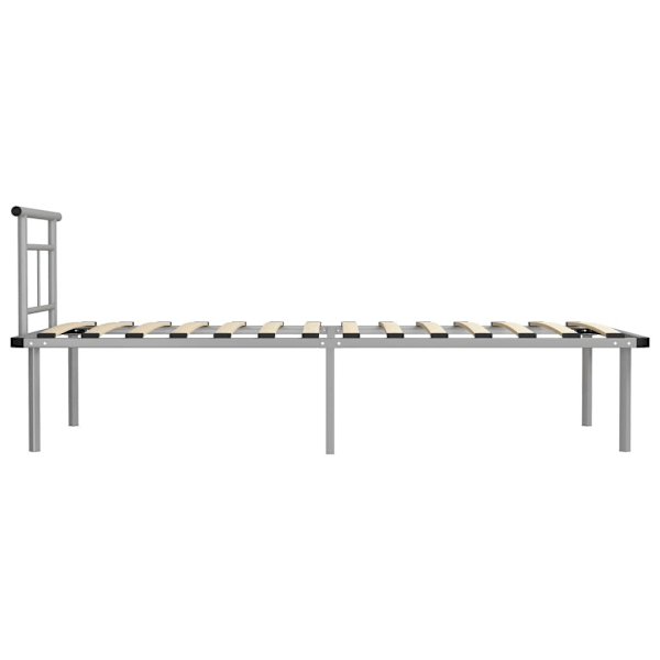 vidaXL Sängram grå metall 90x200 cm grå