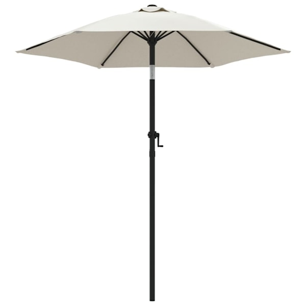 vidaXL Parasoll sandvit 200x224 cm aluminium Vit