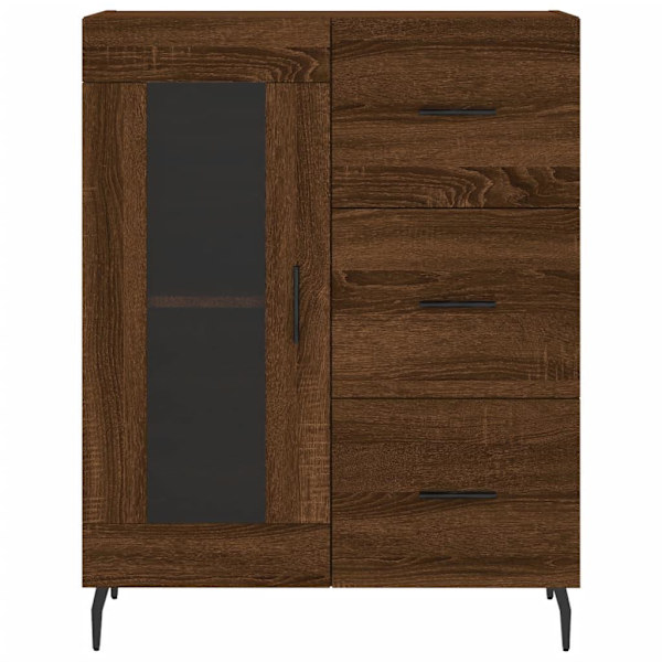 vidaXL Högskåp brun ek 69,5x34x180 cm konstruerat trä Brun
