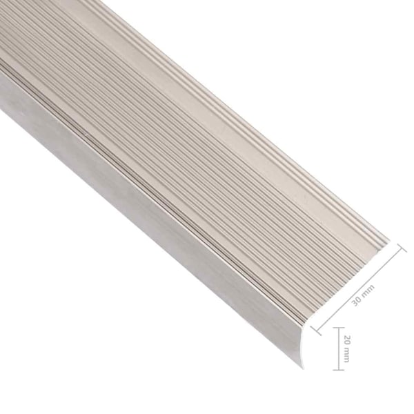 vidaXL Trappnosar i L-form 5 st aluminium 90 cm champagne Silver