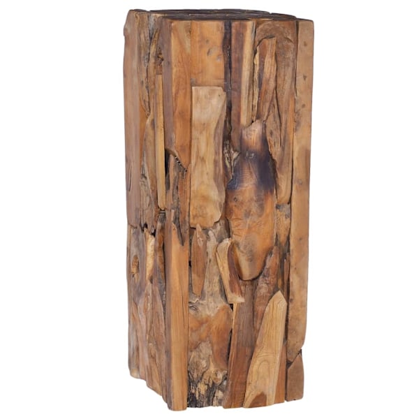 vidaXL Sidobord 30x30x80 cm massiv teak Brun