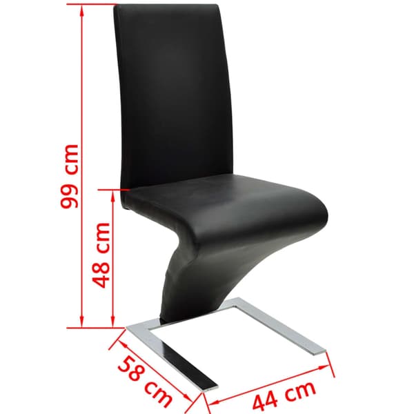 vidaXL Köksstol Jonatan svart 2-pack Svart