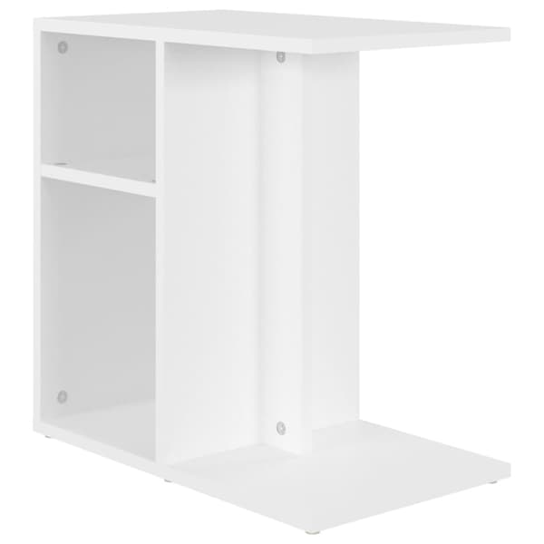 vidaXL Sidobord vit 50x30x50 cm konstruerat trä Vit
