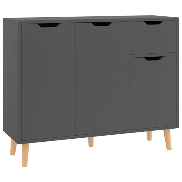 vidaXL Skänk grå 90x30x72 cm konstruerat trä grå