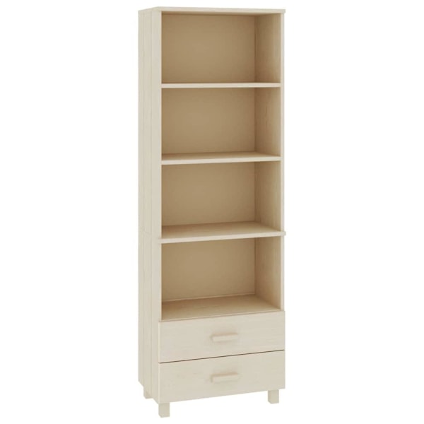 vidaXL Högskåp HAMAR honungsbrun 60x35x180 cm massiv furu Brun