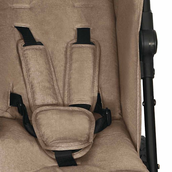 vidaXL Tvillingvagn taupe stål Taupe