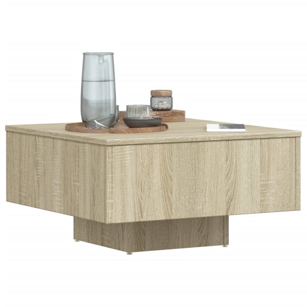vidaXL Soffbord sonoma-ek 60x60x31,5 cm konstruerat trä Brun