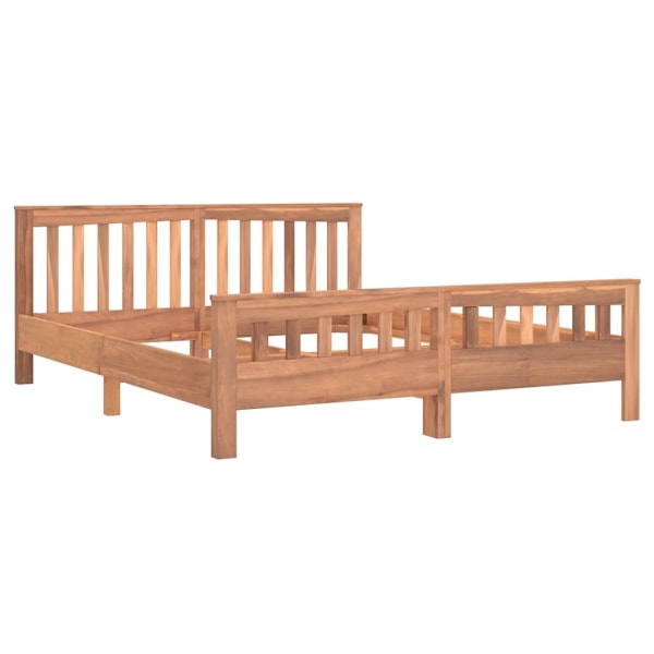 vidaXL Sängram massiv teak 160x200 cm Brun