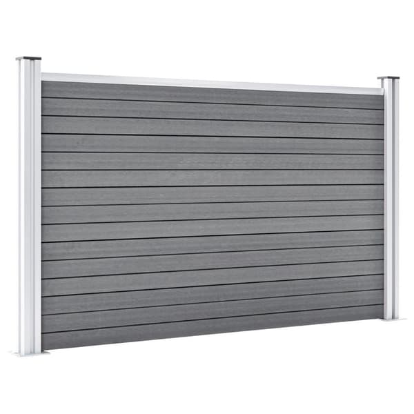 vidaXL Staketpanel WPC 526x106 cm grå grå