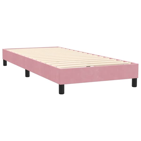 vidaXL Ramsäng med madrass rosa 90x210 cm sammet Rosa