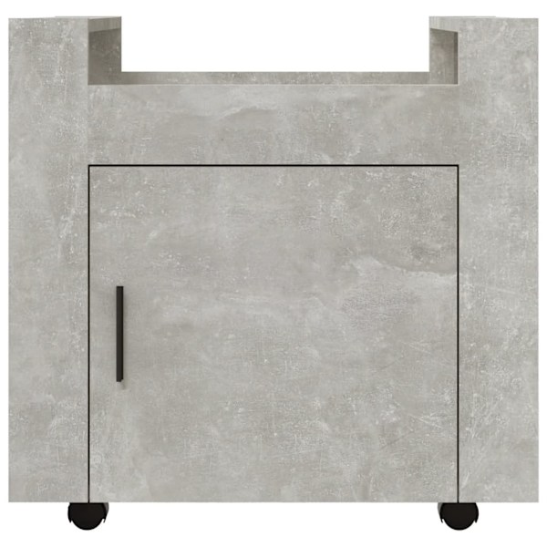 vidaXL Skrivbordsvagn betonggrå 60x45x60 cm konstruerat trä Grå