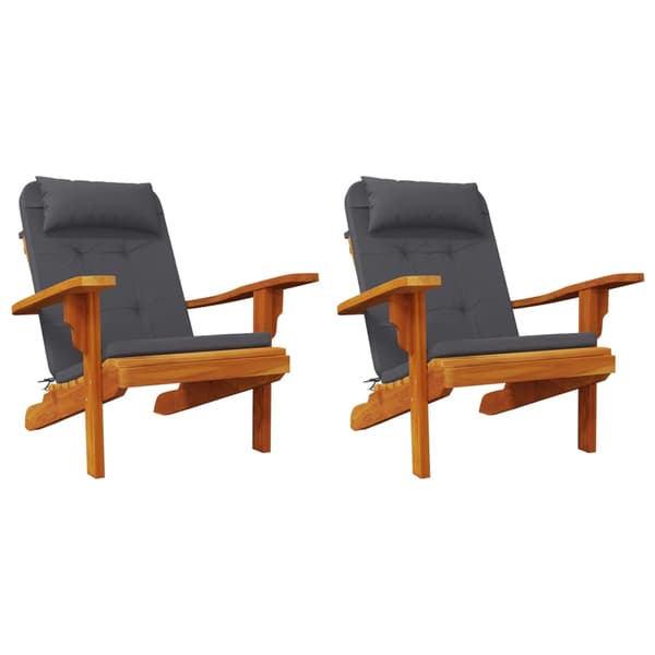 vidaXL Solstolsdynor 2 st antracit oxfordtyg Antracit