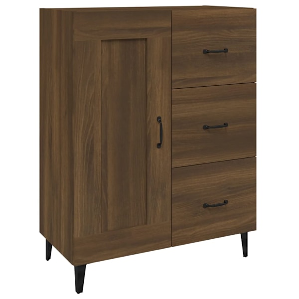 vidaXL Skänk brun ek 69,5x34x90 cm konstruerat trä Brun
