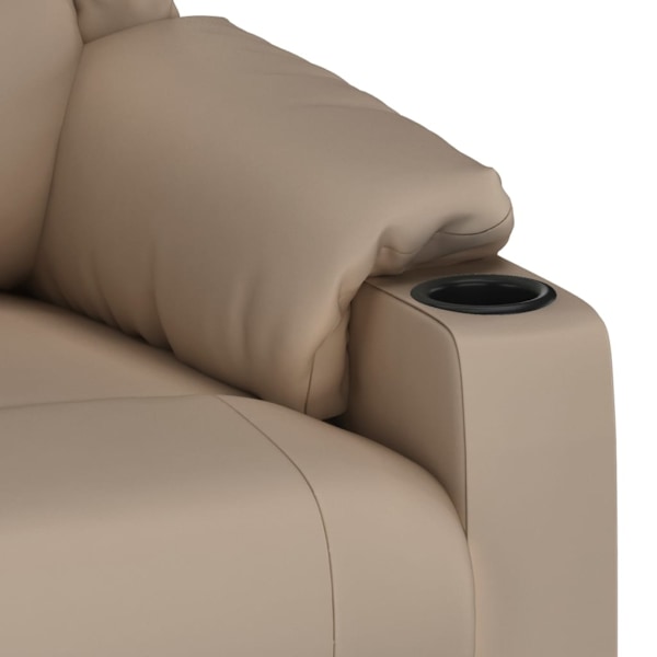 vidaXL Reclinerfåtölj cappuccino konstläder Brun