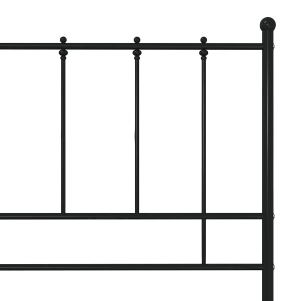 vidaXL Sängram svart metall 200x200 cm Svart