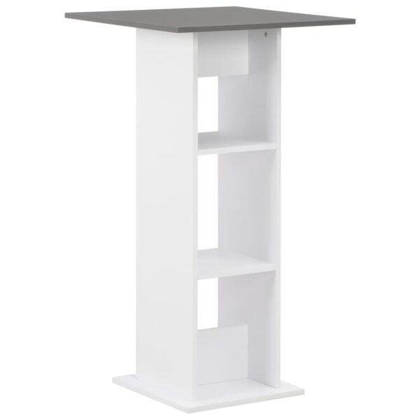 vidaXL Barbord vit och antracit 60x60x110 cm Vit