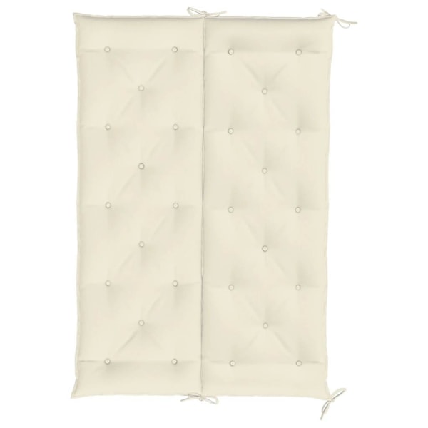 vidaXL Bänkdyna för trädgården gräddvit 150x(50+50)x7 cm oxfordtyg Vit