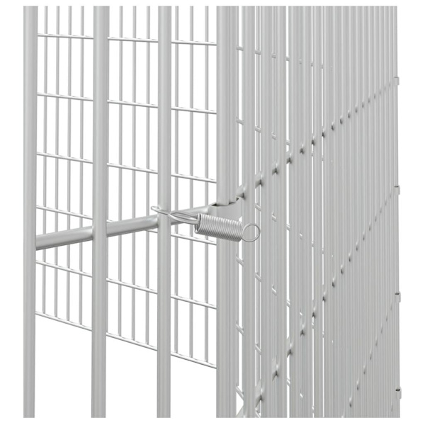 vidaXL Kaninhage 10 paneler 54x60 cm galvaniserat järn Silver
