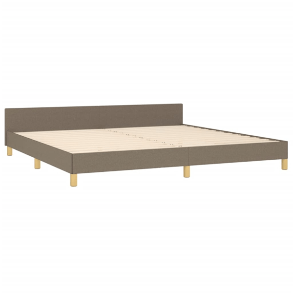 vidaXL Sängram utan madrass taupe 200x200 cm tyg Taupe