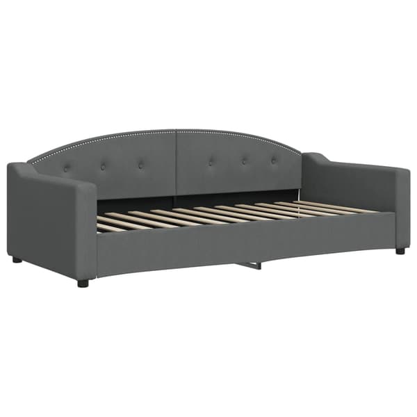 vidaXL Dagbädd mörkgrå 90x200 cm tyg Grå