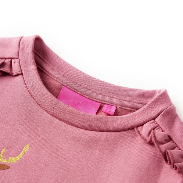 vidaXL Tröja för barn hallonrosa 128 Rosa