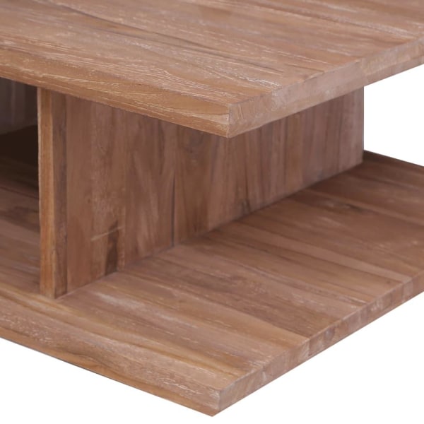 vidaXL Soffbord 70x70x30 cm massiv teak Brun