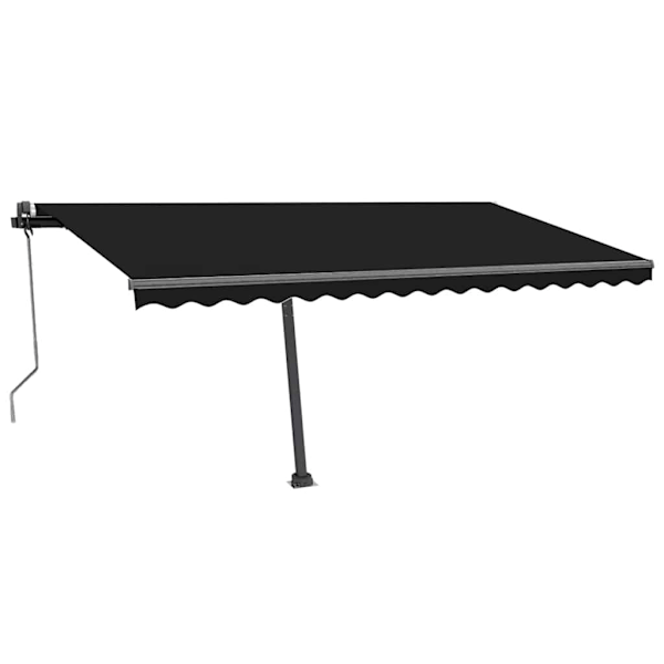 vidaXL Automatisk markis med vindsensor & LED 450x300 cm antracit Antracit