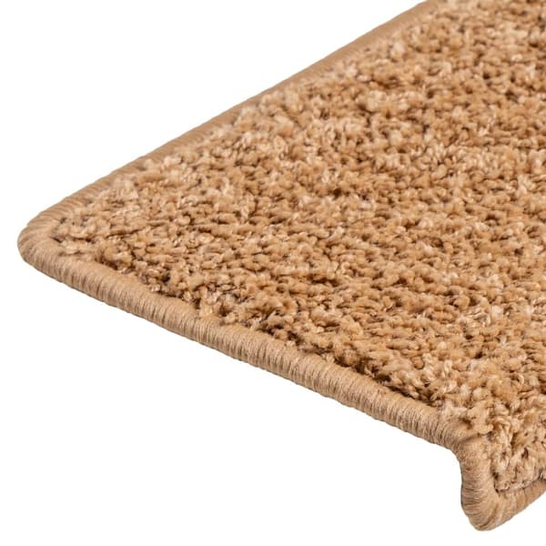 vidaXL Trappmattor 10 st 65x21x4 cm beige rektangulär kant Beige