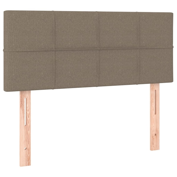 vidaXL Sänggavel LED taupe 100 x 5 x 78/88 cm tyg Taupe
