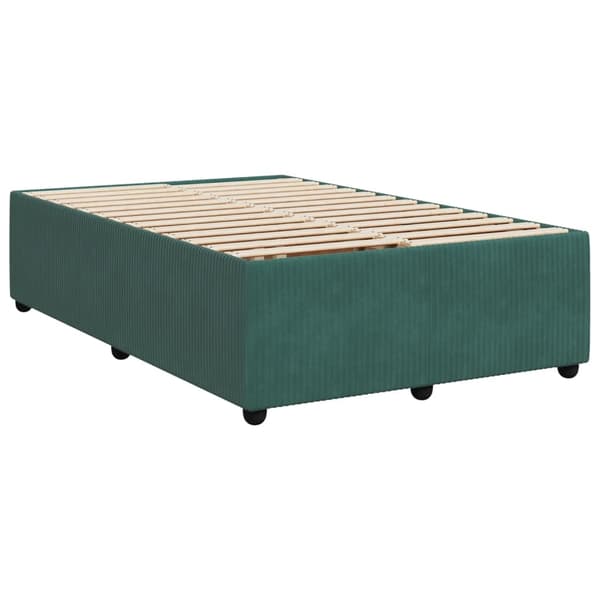 vidaXL Ramsäng med madrass mörkgrön 120x190 cm sammet Grön