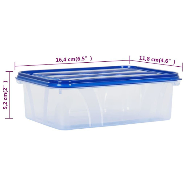 vidaXL Matbehållare med lock 10 delar PP Transparent