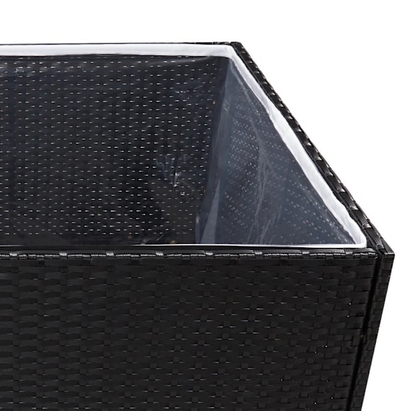 vidaXL Odlingslåda svart 157x80x80 cm konstrotting Svart