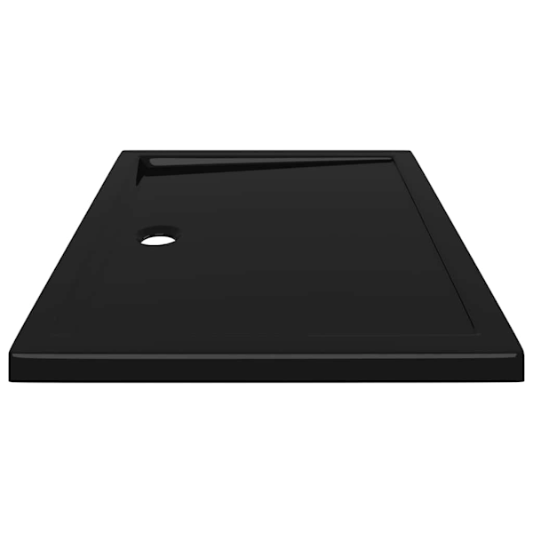 vidaXL Duschkar rektangulärt ABS svart 70x90 cm Svart