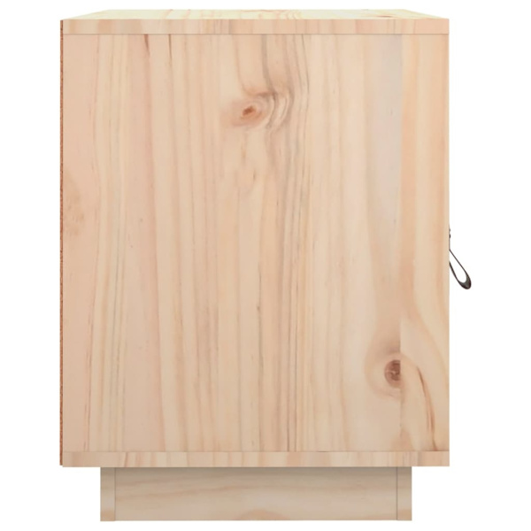 vidaXL Sängbord 2 st vit 40x34x45 cm massivt furuträ Brun