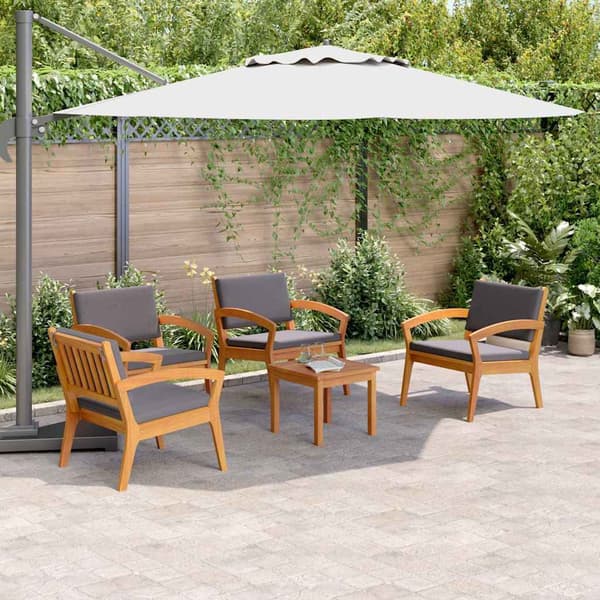 vidaXL Bistroset 5 st Brun Polyester Brun