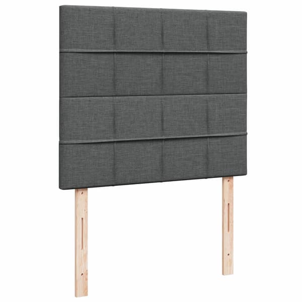 vidaXL Ramsäng med madrass mörkgrå 120x190 cm tyg Grå