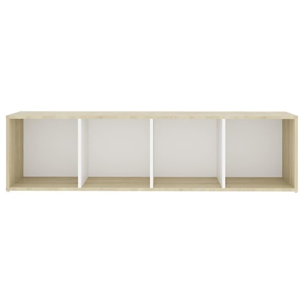 vidaXL TV-skåp 2 st vit och sonoma-ek 142,5x35x36,5 cm konstruerat trä Vit