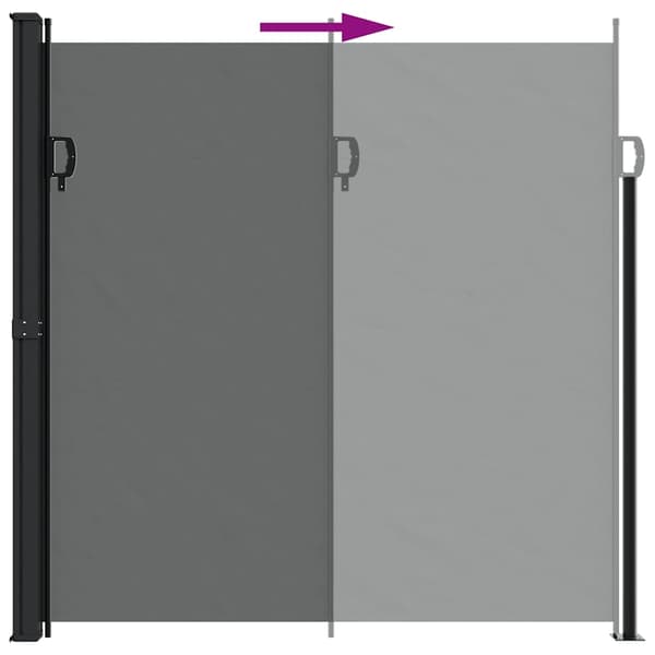 vidaXL Indragbar sidomarkis antracit 200x300 cm Antracit