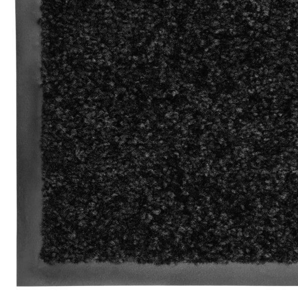 vidaXL Dörrmatta tvättbar svart 120x180 cm Svart
