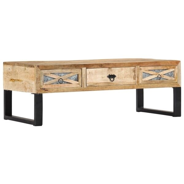 vidaXL Soffbord 110x50x38 cm massivt mangoträ Brun