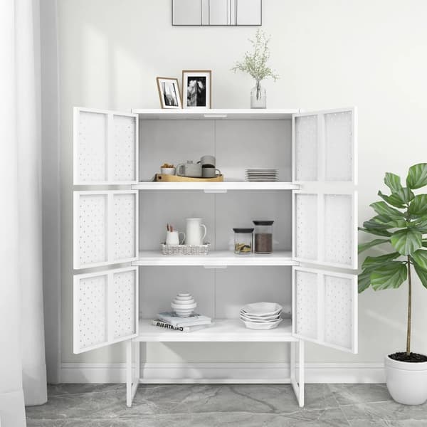 vidaXL Högskåp vit 80x35x135 cm stål Vit