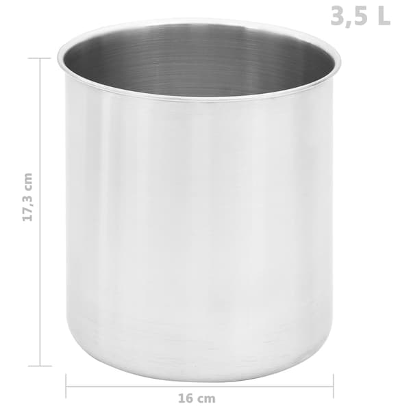 vidaXL Dressingbehållare rostfritt stål 3,5 L Silver