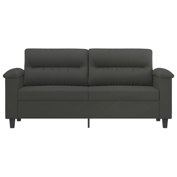 vidaXL 2-sitssoffa mörkgrå 140 cm mikrofibertyg Grå
