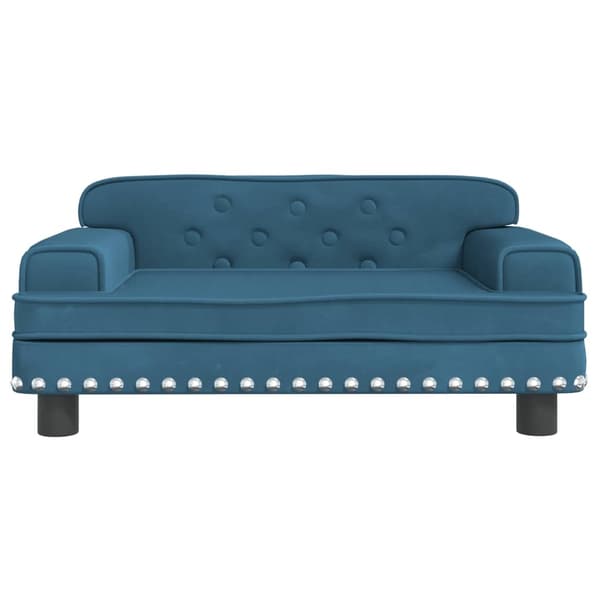 vidaXL Barnsoffa blå 70x45x30 cm sammet Blå